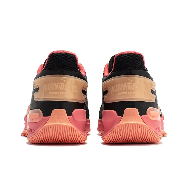 361° Restraint 2 Anti Slip Wear Resistant Low Top Basketball Shoes Men's Black Pink-3