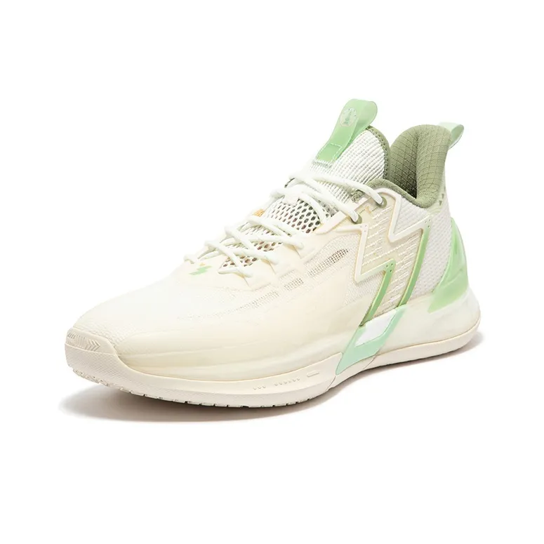 361° BIG3 4.0 PRO Low Top Performance Basketball Shoes Men's White Green-1
