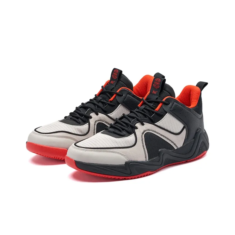 361° Tough Guys Basketball Shoes Men Low Top Black/Red-2