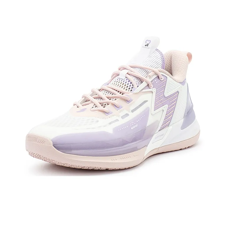 361° Big3 4.0 SWITCH Love Is Priceless Anti-Slip Wear-Resistant Low-Top Basketball Shoes Men's White Purple-1