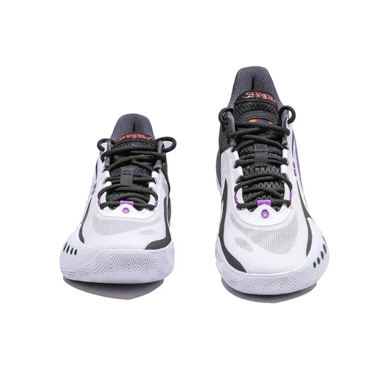 LiNing Shadow 3 Way Of Wade Durable Breathable Low Top Basketball Shoes Men's White Black-3