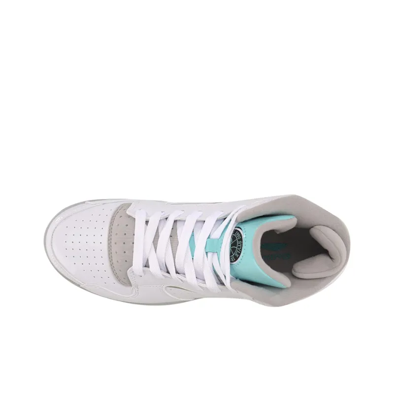 LINING Retro 90 II Basketball Shoes Women's High-Top White/Blue-2