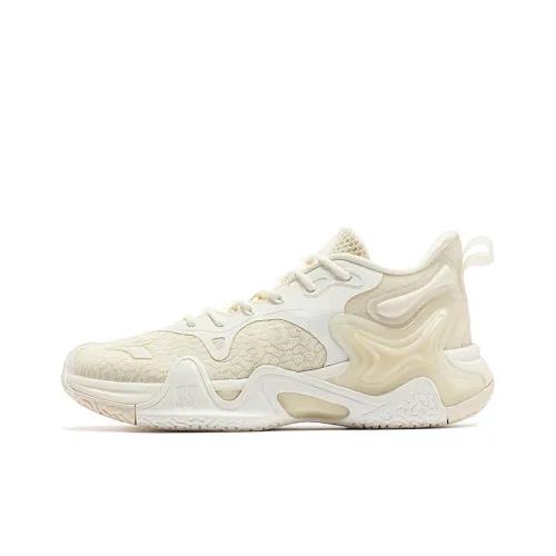361° LAVA 2.0 Milk Cap Wear Resistant Slip Resistant Low Top Performance Basketball Shoes Men's Beige
