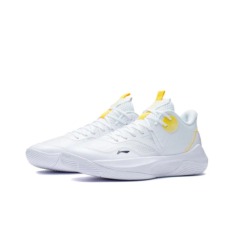 LiNing SONIC Team LOW Cushioning Anti Slip And Wear Resistant Coverage Support Low Top Basketball Shoes White-2