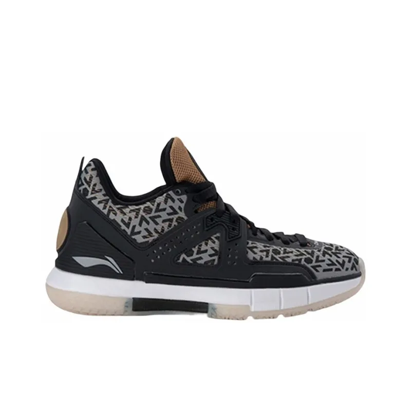 LiNing WOW 5 Way Of Wade 5 Non slip Lightweight Mid Top Basketball Shoes Men's Black Gray-1