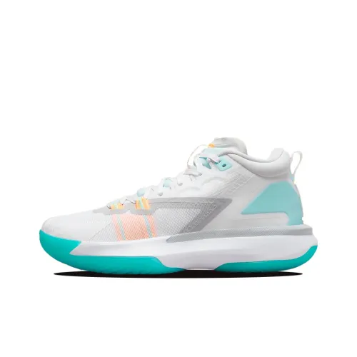 Jordan Zion 1 White Dynamic Turquoise