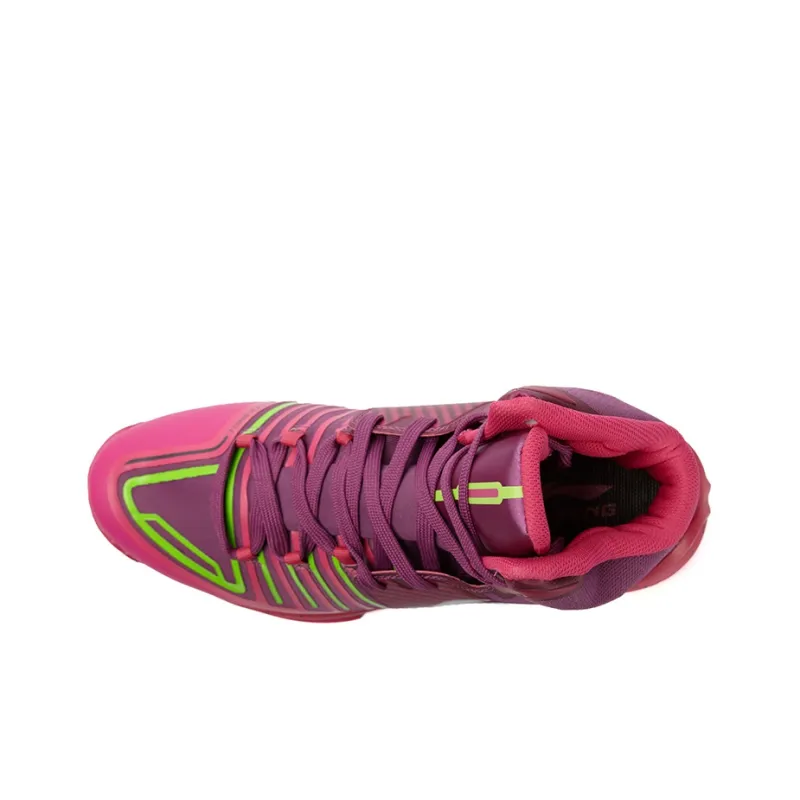 LiNing Speed 1 Mid Top Basketball Shoes Men's Rose Red-2