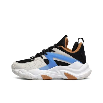 XTEP Breathable Low Top Performance Basketball Shoes Men's Black White Blue