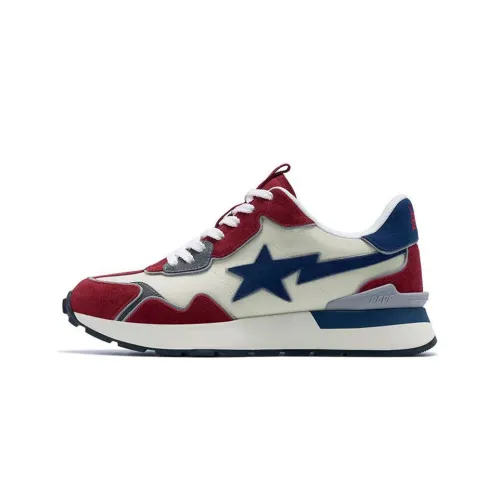 A BATHING APE Road Sta Red White Blue