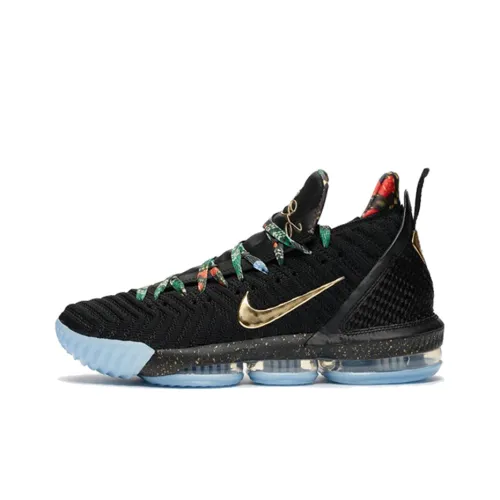 Nike Lebron 16 Basketball Shoes Unisex Mid-Top Black