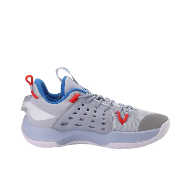 LiNing SONIC 7 Low Anti-Slip Wear-Resistant Low-Top Basketball Shoes Blue White-1