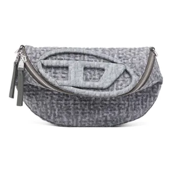 DIESEL Fabric Fanny Pack, Crossbody Bag Mini Women's Gray