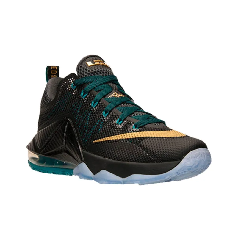 Nike Lebron 12 Cushioning Anti Slip And Wear Resistant Low Top Basketball Shoes Men's Black-2