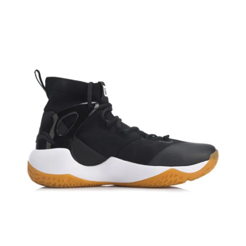 LiNing SONIC 6 V2 Cushioning And Breathable High Top Basketball Shoes Men's Black-1