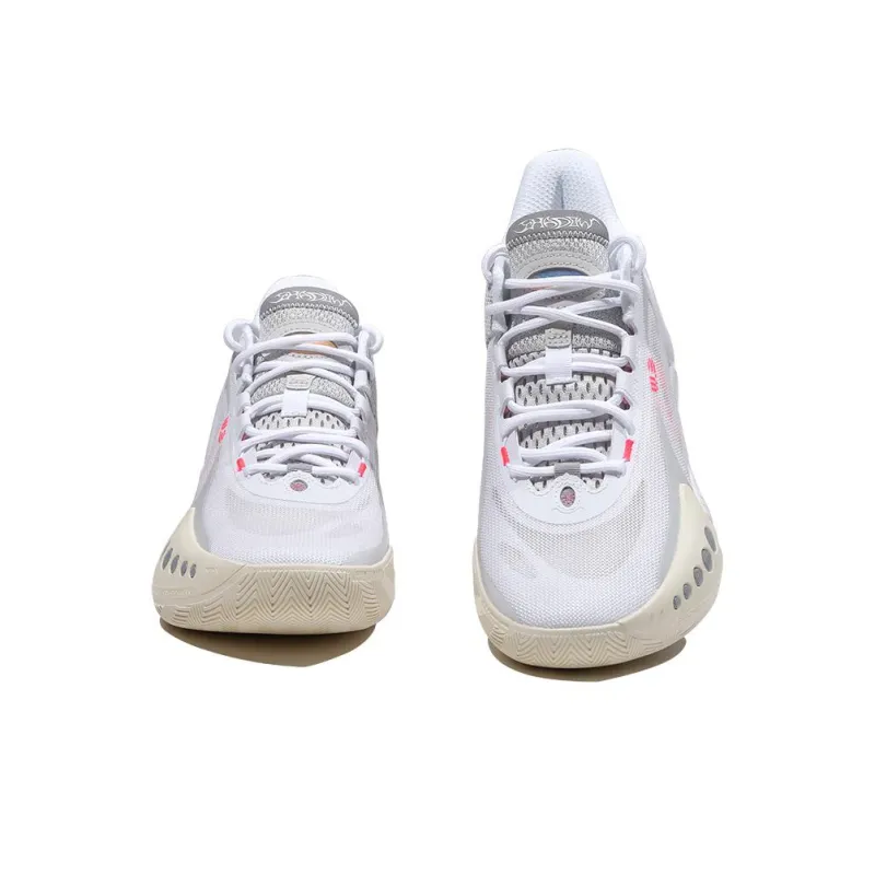 LiNing Shadow 3 Way Of Wade Abrasion Resistant Breathable Low Top Basketball Shoes Men's White Gray-3