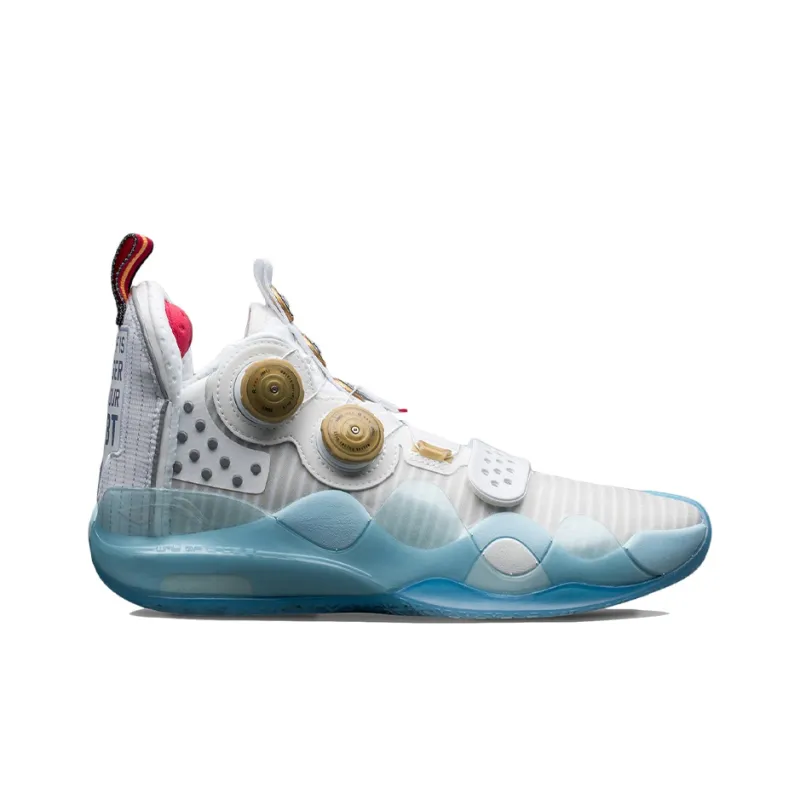 LiNing WOW 8 Way Of Wade 8 Home, Retirement Night Abrasion Resistant Breathable Mid Top Basketball Shoes Men's White-1