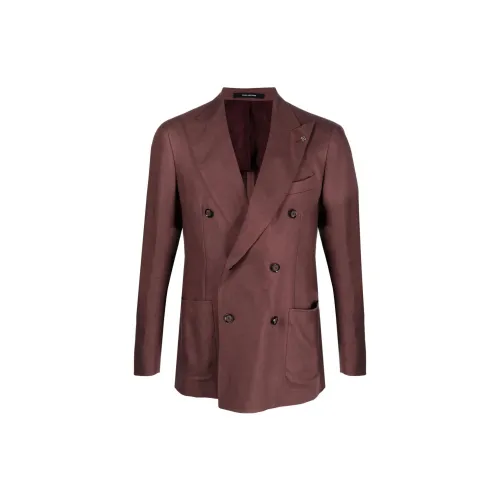 Tagliatore Business Suits Men Burgundy