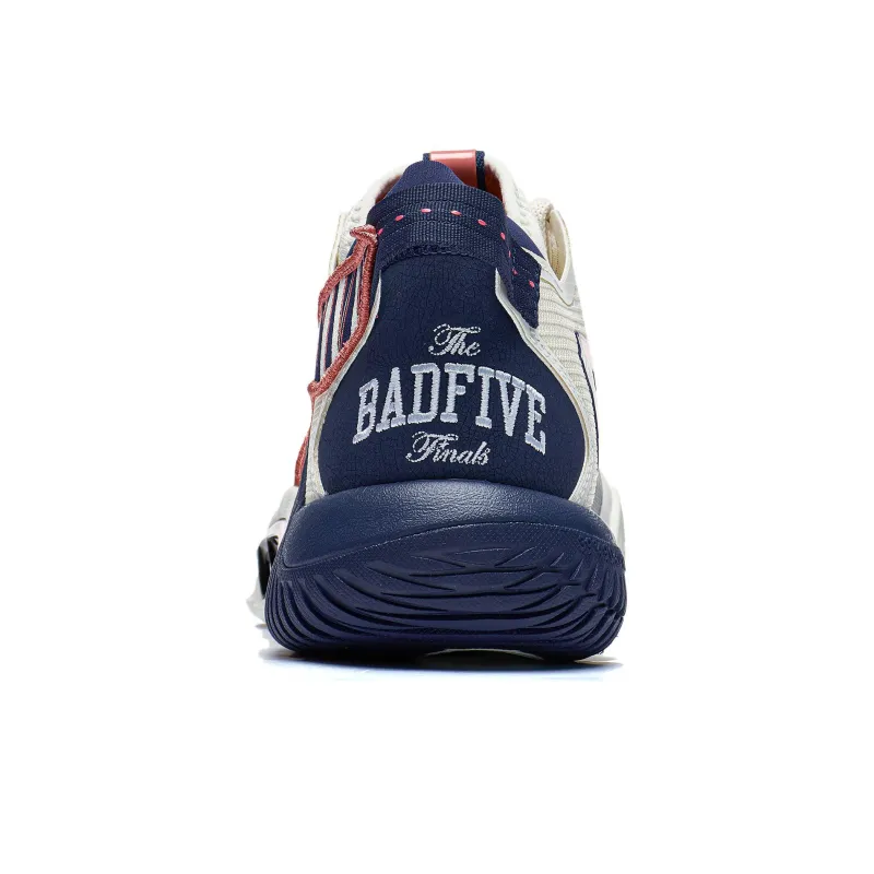 LiNing Badfive 2 Low BADFIVE Cushioning Anti Slip And Wear Resistant Low Top Basketball Shoes Men's White Blue-2