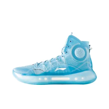 LINING YuShuai 14 Boom Basketball Shoes Men High Top Moon White Blue