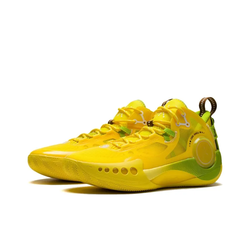 LiNing Shadow 3 Cushioning Anti Slip And Wear Resistant Low Top Basketball Shoes Men's Kiwi Yellow Summer-2