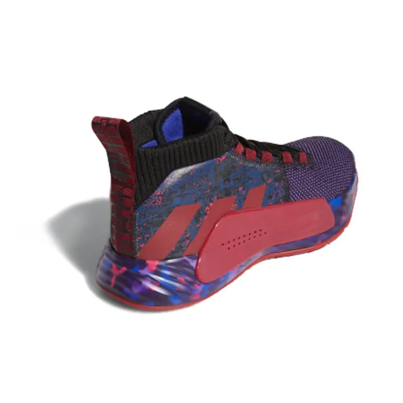 Adidas Dame 5 Lillard Basketball 'Cblack Cburgu Scarle'-3