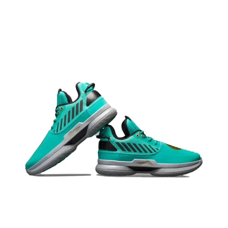 LiNing Way Of Wade Remix 4/6 Anti Slip And Wear Resistant Cushioning Rebound High Top Basketball Shoes Men's Green-2