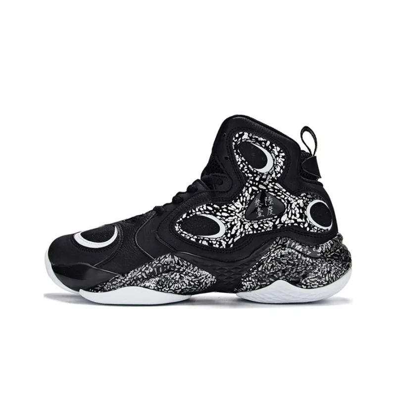361° Basketball Shoes Men High Top Obsidian Black-0