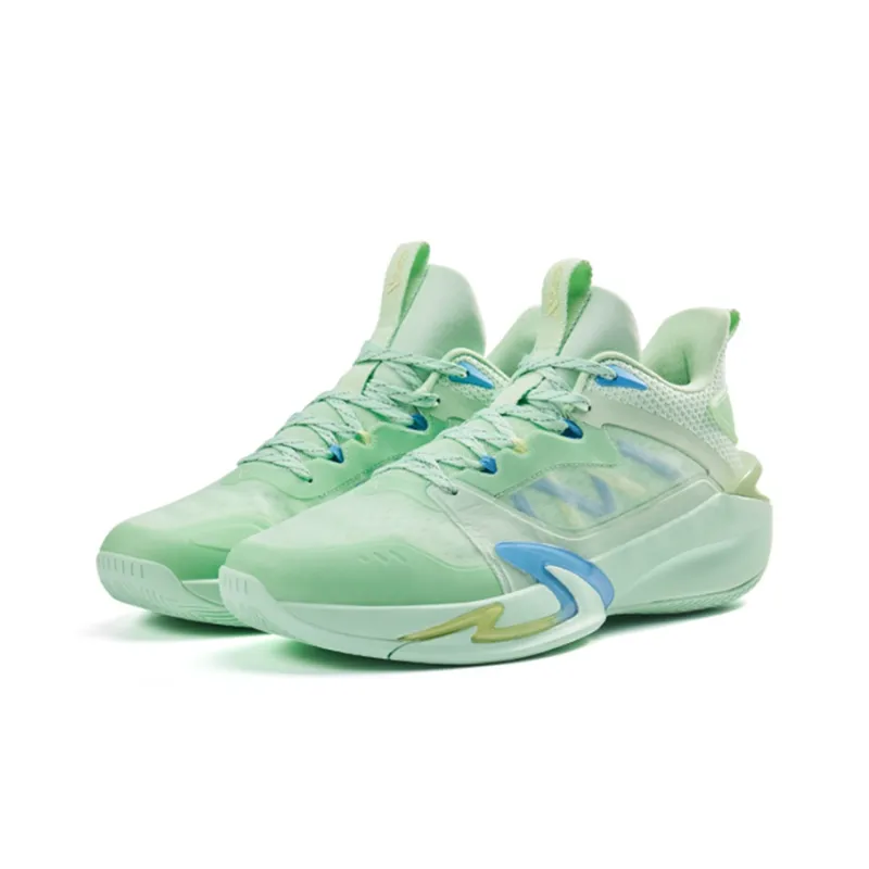 XTEP Light Feather 2 V2 Basketball Shoes Men Low Top Forest Green-2