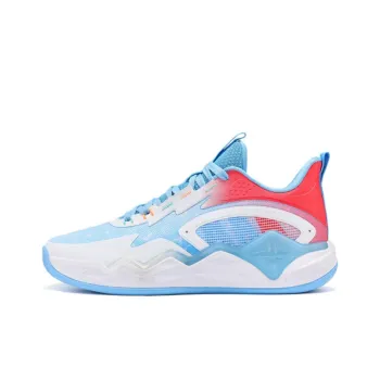 XTEP JLIN TEAM V2 Lin Cushioning Anti Slip And Wear Resistant Low Top Performance Basketball Shoes Men's White Blue Red
