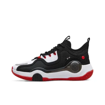 361° Ag Volley Cushioning, Slip Resistant, And Abrasion Resistant Mid Top Basketball Shoes Men's Black Red