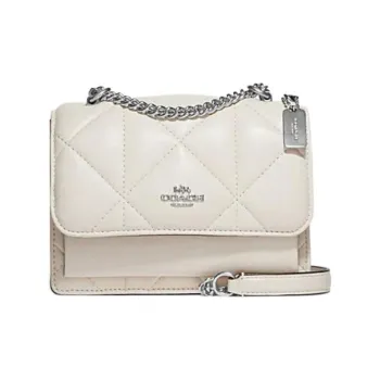 COACH Klare Sheepskin Cow Leather Patchwork Cloud Bag Shoulder Bag Crossbody Bag Small Size Women's White