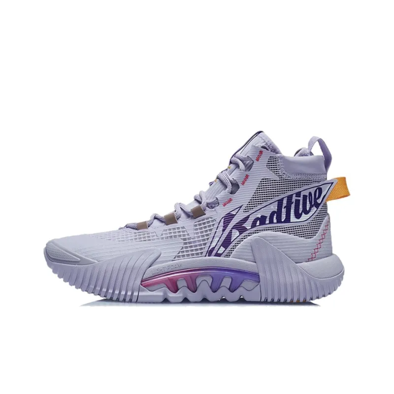 LiNing Badfive 2 Abrasion Resistant Slip Resistant High Top Performance Basketball Shoes Men's Light Wisteria Purple-0
