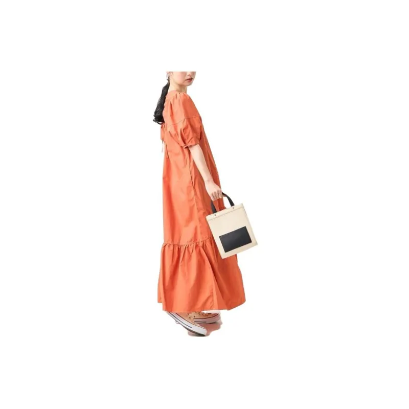 FREAK'S STORE Short Sleeved Dresses Women's Kiln Brick Color-1