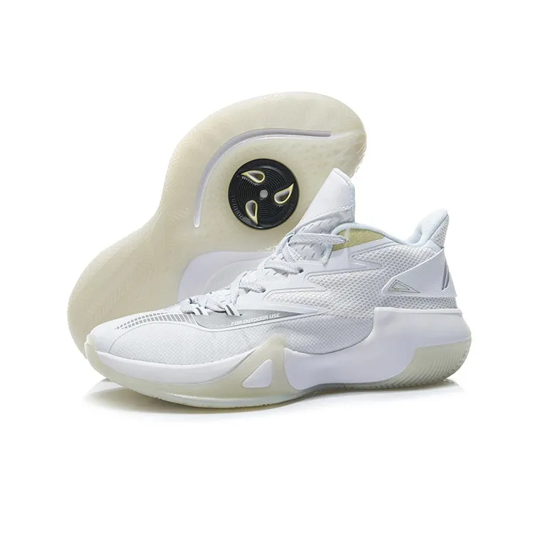 LiNing Blast Anti-Slip Wear-Resistant Mid-Top Basketball Shoes White-3
