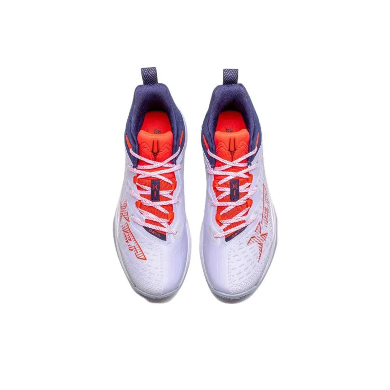 XTEP Monster 3.0 Basketball Shoes Men Mid Top White/Blue/Orange-2