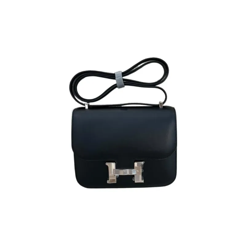 HERMES Constance Leather KangKang Shoulder Bag Crossbody Bag Mini Women's Black-1