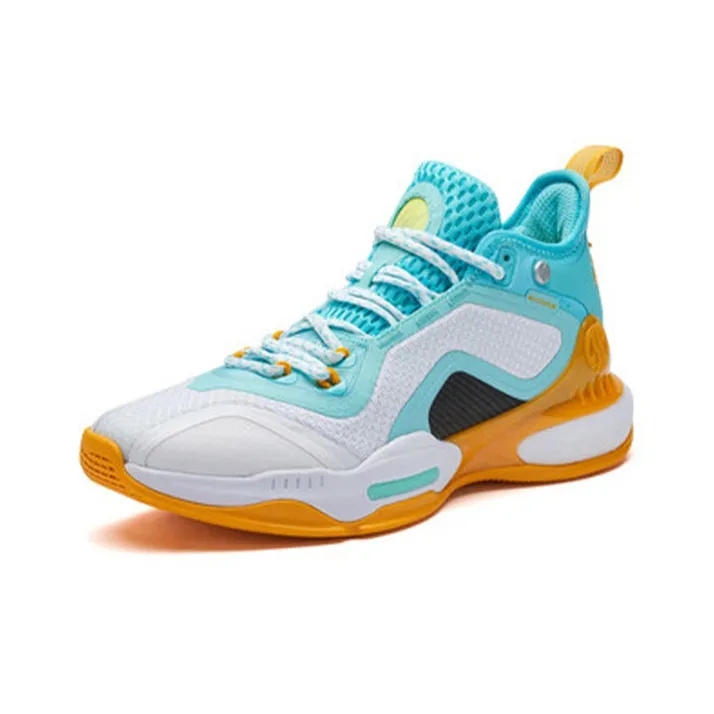 361° AG 2 Aaron Gordon AG2 Mid Top Performance Basketball Shoes Men's White Blue Yellow-1