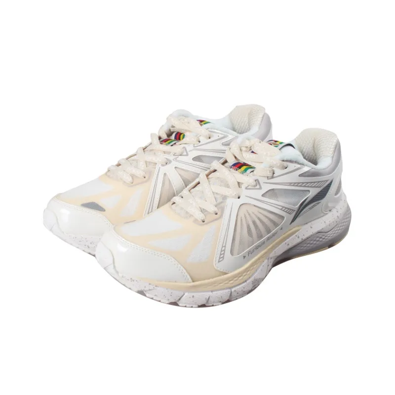 LiNing Furious Rider 3 Cushioning Low Top Basketball Shoes Men's White Gold-5