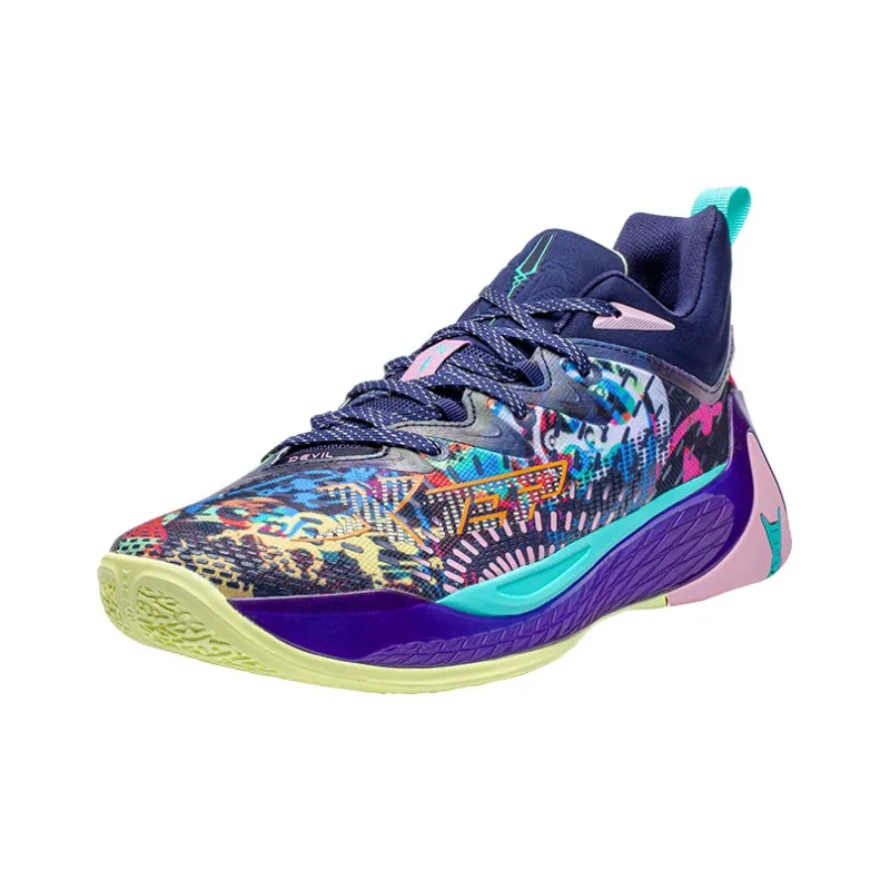XTEP Monster 3.0 Mid Top Performance Basketball Shoes Men's Purple-1