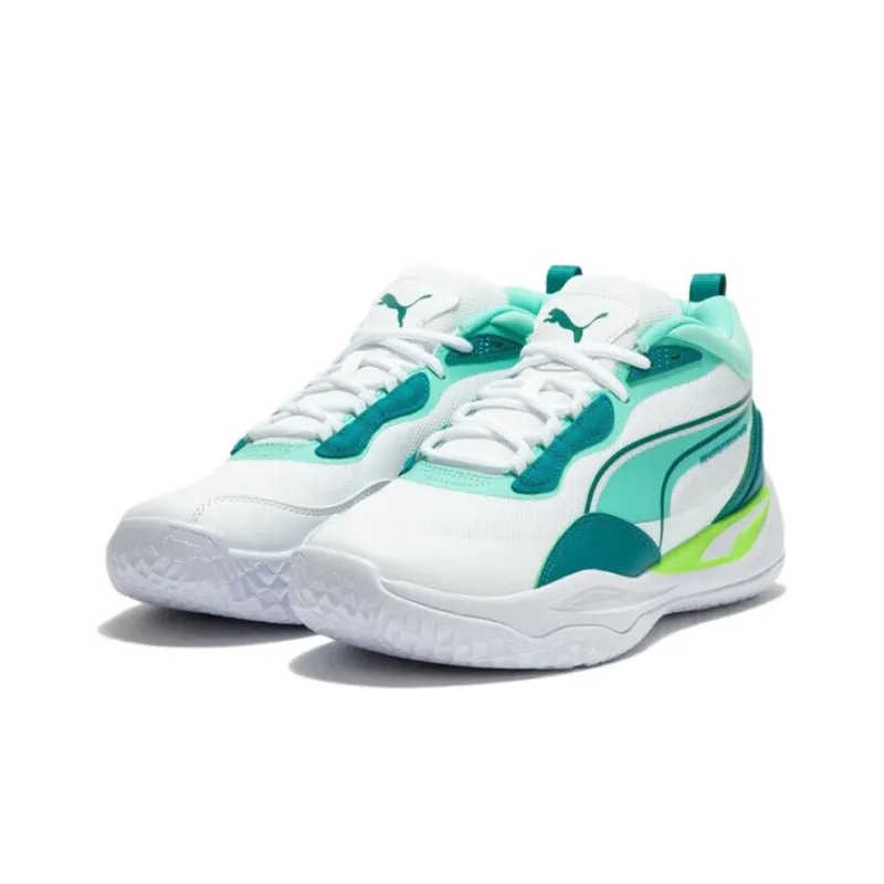 PUMA Playmaker Pro Mid 'White Teal'-2