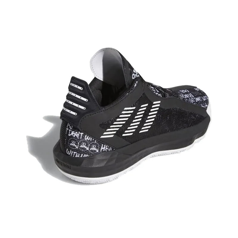 Adidas Dame 6 Core Black White-3