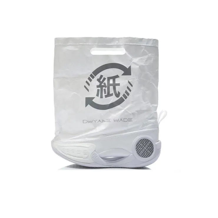 LiNing WOW 9 Way Of Wade 9 Cushioning Anti Slip And Wear Resistant High Top Performance Basketball Shoes Men's White-0