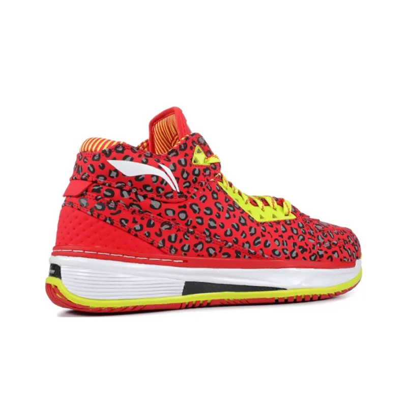 LiNing WOW 2 Way Of Wade 2 Low Top Basketball Shoes Men's Red Yellow White-3
