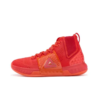 PEAK Fireworks Third Generation High Top Basketball Shoes Men's Red