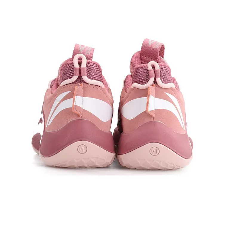LiNing SONIC 7 Abrasion-Resistant Slip-Resistant Low-Top Performance Basketball Shoes Men's Pink-3
