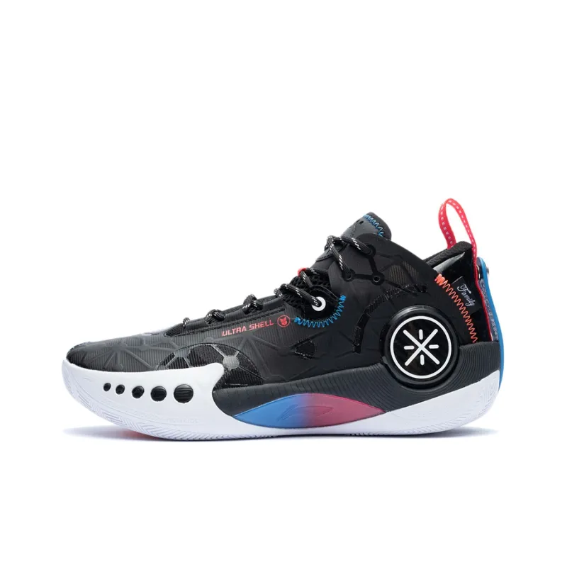 LINING Shadow 3 Basketball Shoes Men Mid Top Black-0
