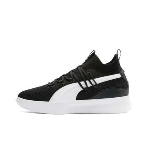 PUMA Clyde Court Basketball Shoes Men Mid-Top Black/White