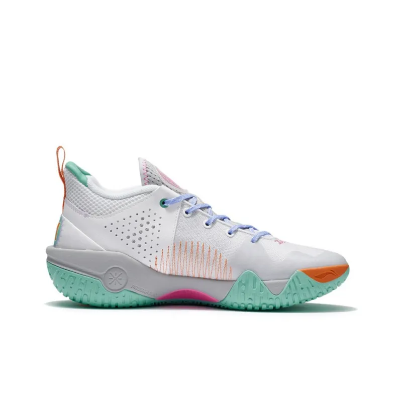 LiNing Cushioning, Slip Resistant, Abrasion Resistant, Coverage, Support Low Top Basketball Shoes Men's Gray Green-1