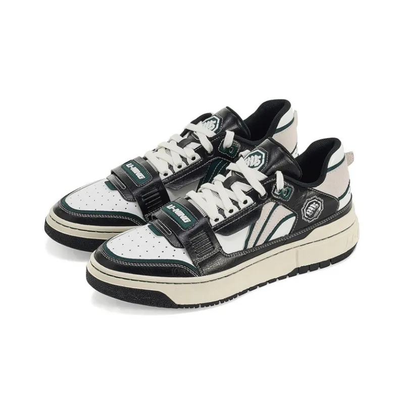LiNing Rookie Grasses Are All Soldiers Cushioning Anti Slip And Wear Resistant Low Top Basketball Shoes Black White-1