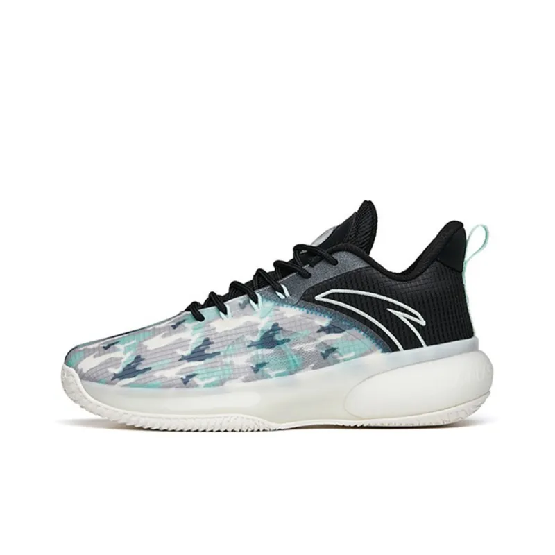 Anta Cushioning Anti-Slip And Wear-Resistant Low-Top Performance Basketball Shoes Men's White Green Black-0